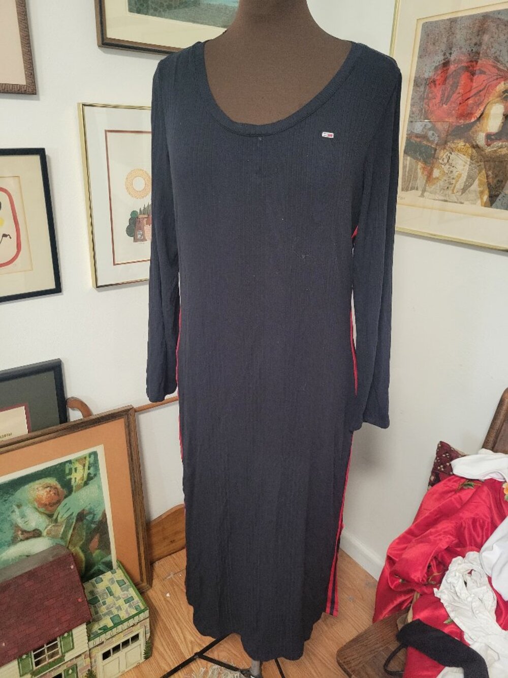 New Tommy Jeans Stretchy jersey Dress Size L